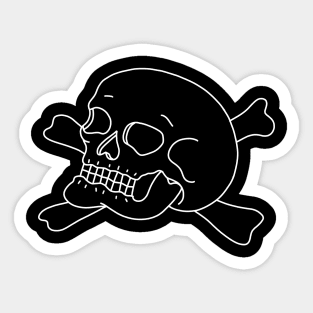 Homeschool skull tattoo Sticker